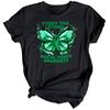 Womens Butterfly Mental Health Awareness 100% Cotton T-shirt Mens Tees Top Top Anxiety Emotional Gift #MHA