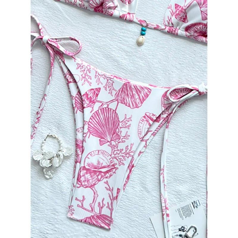 TS JYL-BK026 Floral Cami Two-Piece Bikini, Sexy Stylish Swimwear For Beach And Hot Spring