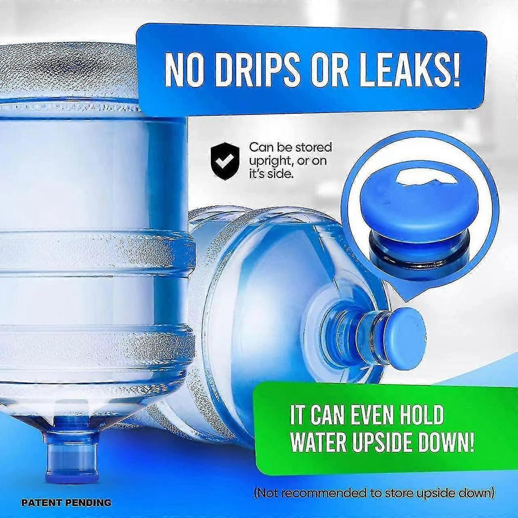 4pcs 5 Gallon Water Jug Lid Reusable Water Bottle Replacement Silicone Lid No-spill - PR