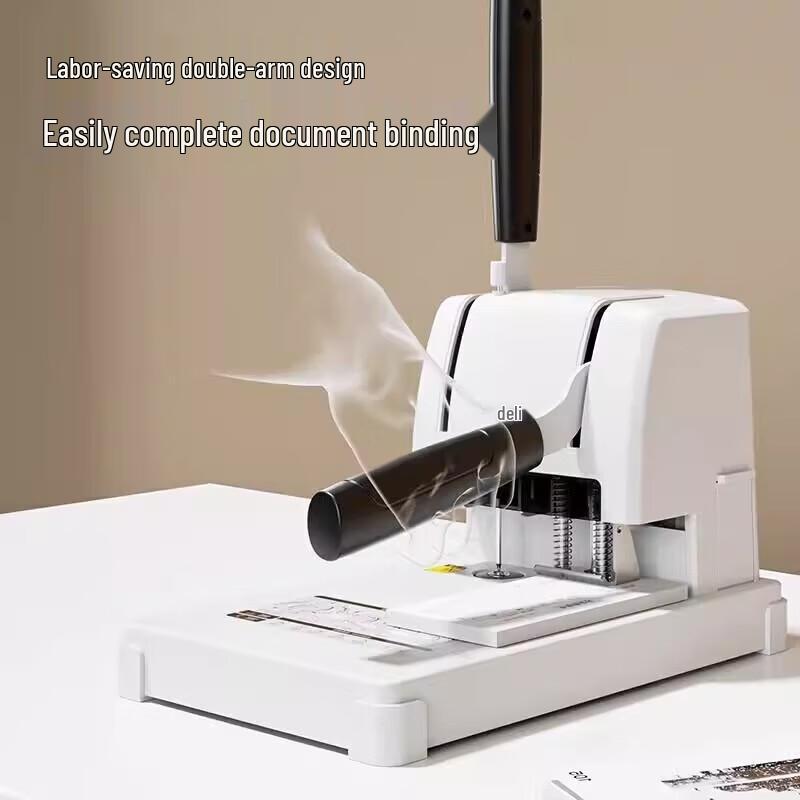 Deli GB501 Manual Financial Binding Machine CN plug (adapter included)