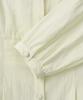 BASIKA V-Neck Pleated Tie Blouse (Butter)