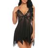 Women Lingerie Flower Lace Lingerie Babydoll V Neck Sleepwear Strap Chemise