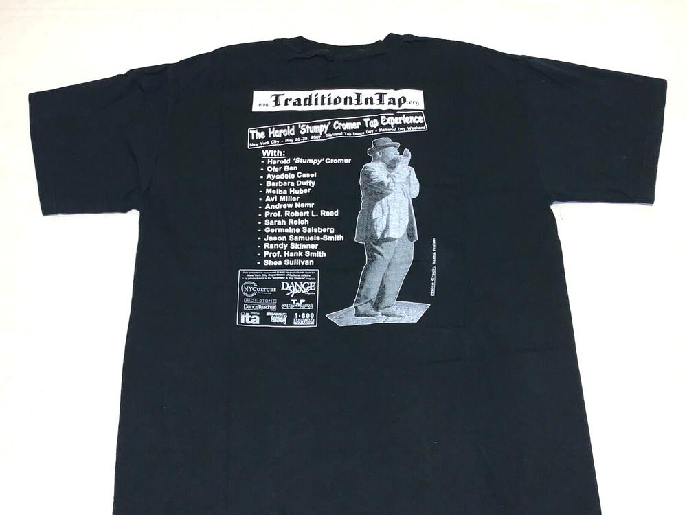 Rare! Vintage 2007 Tradition In Tap Dancing Harold Stumpy Cromer T-Shirt New MED Unisex T-Shirt M