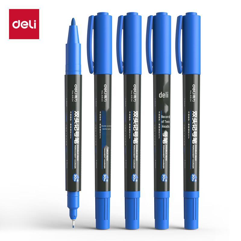 Deli Steda 6824 Dual-Tip Oil-Based Marker Pens