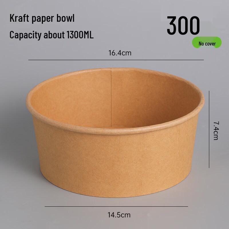 Disposable Kraft Paper Takeaway Bowls
