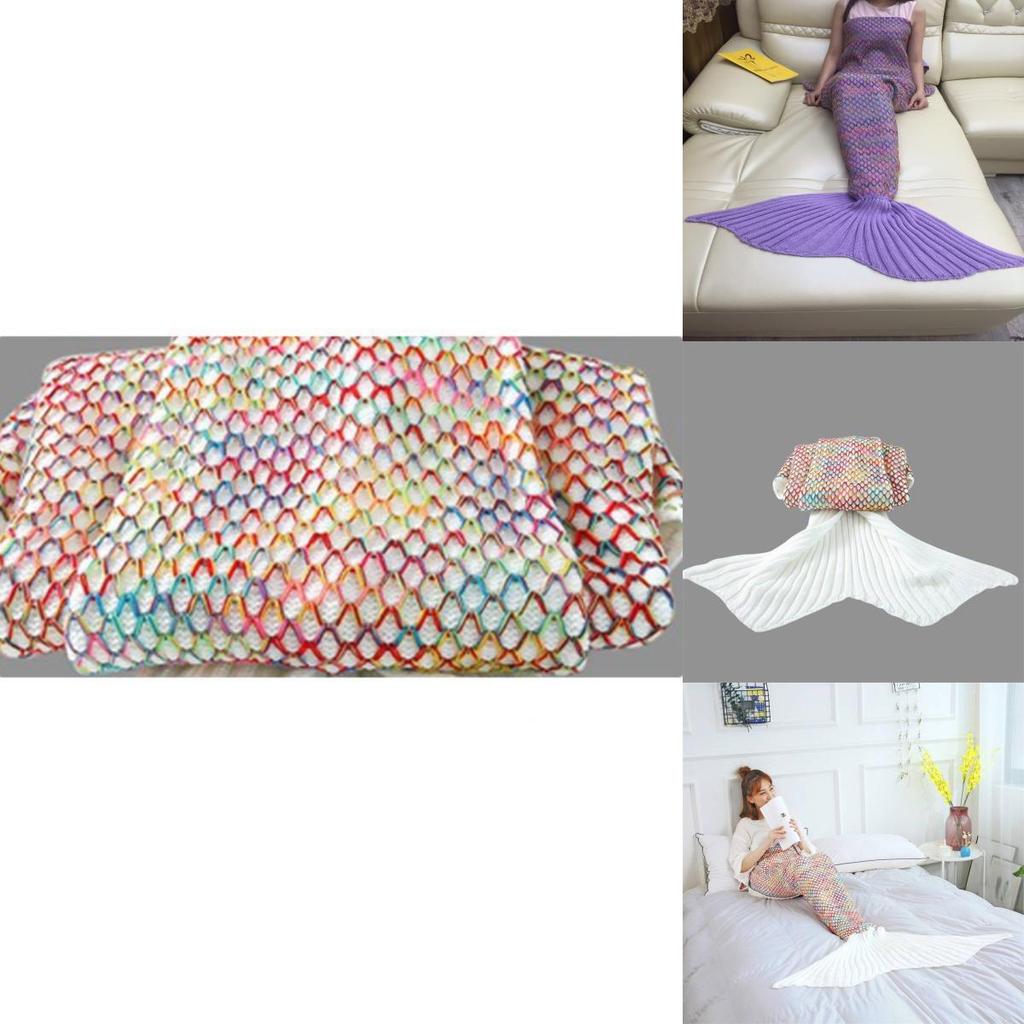 Mermaid Tail Blanket For Kids And Adults With Fleece Material Perfect For Spring And Autumn Cozy Comfort