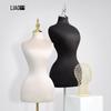 Plus Size Fabric Half-Body Mannequin with Pinned Design for Women's Clothing Display