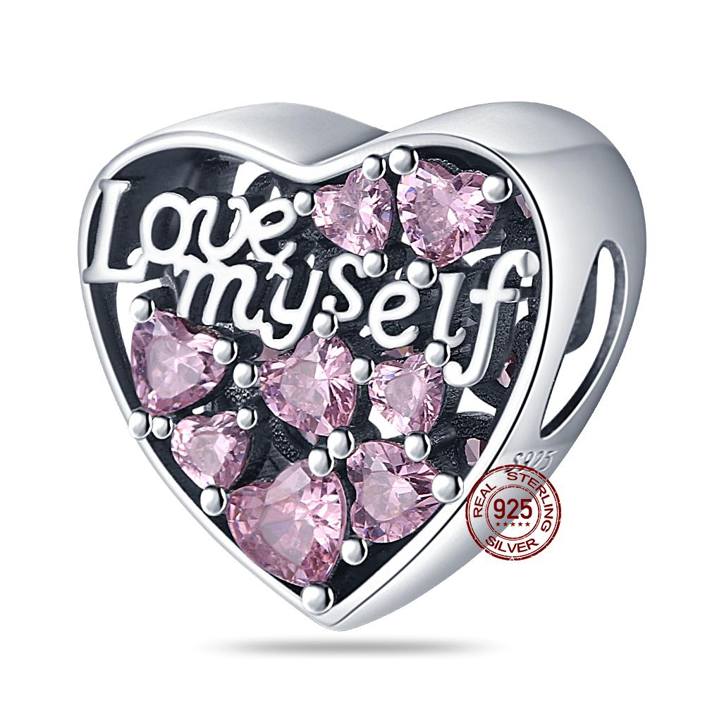 Copper Diy Beads Heart Shaped Tree Of Life Series Charm Fit Pan Original Bracelet For Women Jewelry Birthday Gift