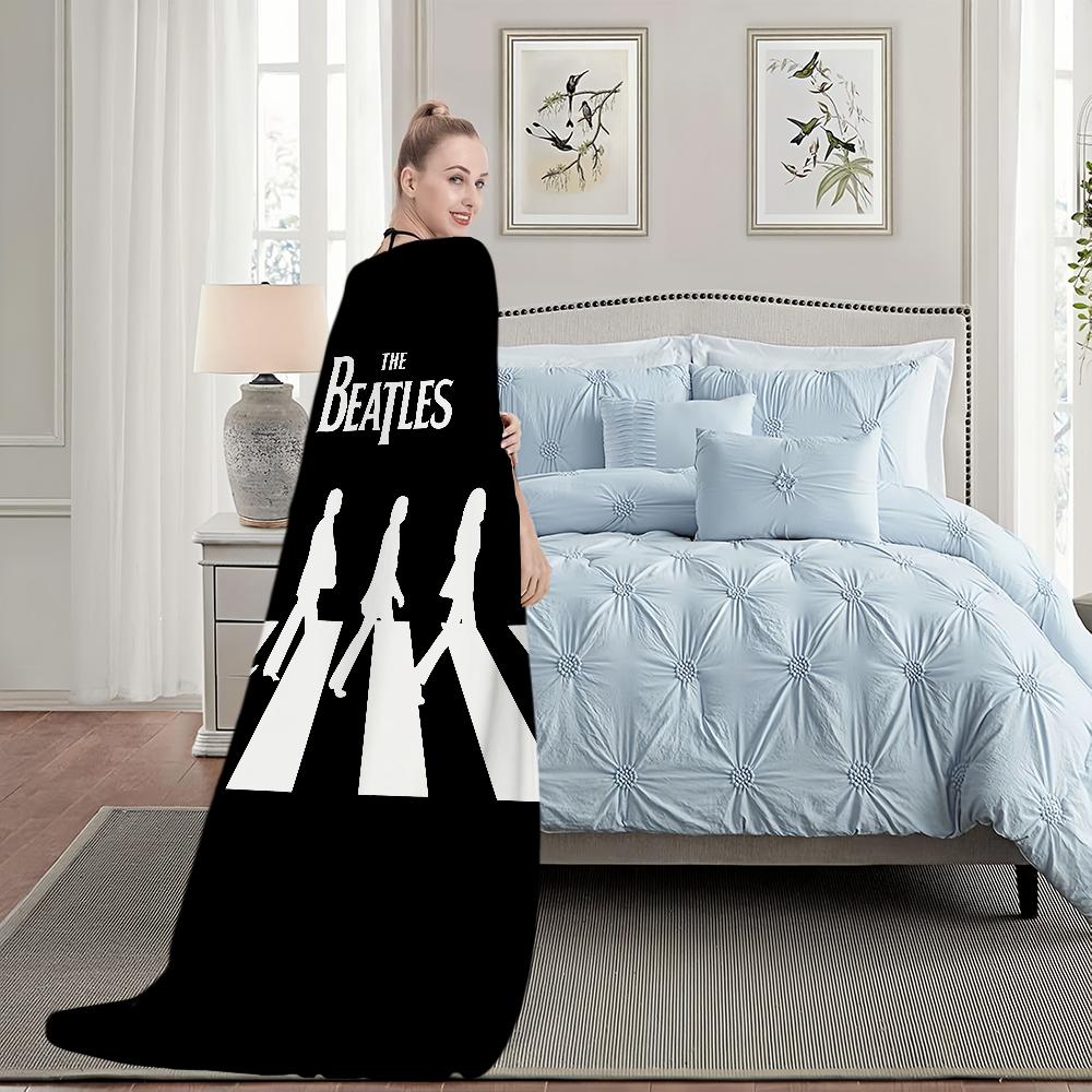 Music T-The Band B-Beatles Cool Blanket Blanket for Couch Sofa Travel Home Hiking Picni Bed Beding Flannel Blanket birthday gift