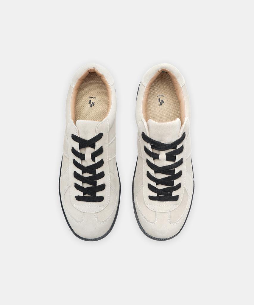 6Ft 5In Hi Suede German Army Sneakers Height-Increasing Version - Ivory