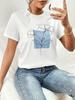 Floral Print Short Sleeve Round Neck T-Shirt