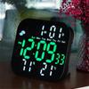 Alarm Clocks for Bedroom LED Digital Weather Clocks Desk Alarm Clock with Auto Dimming Day of Week Indoor Temperature
