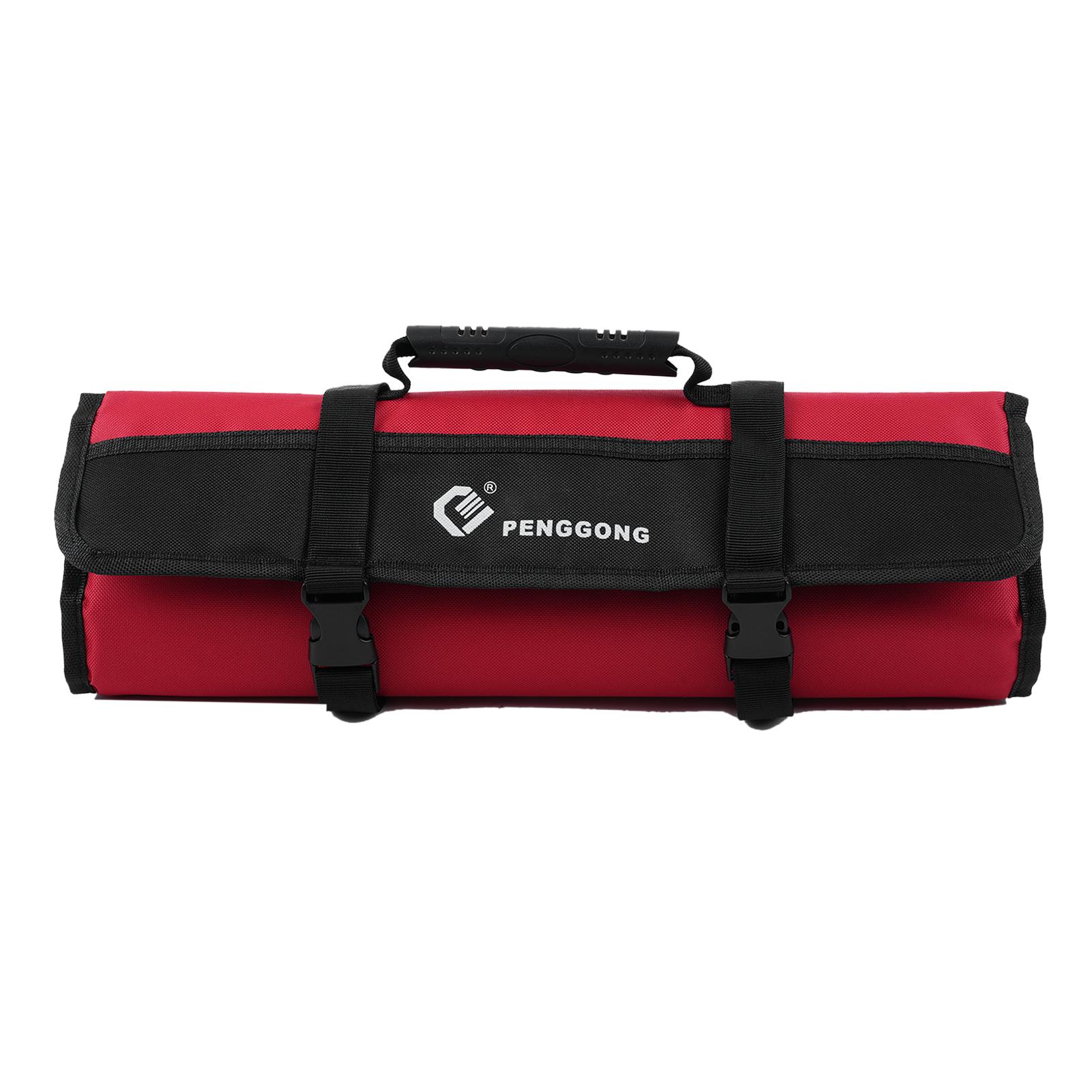 

PENGGONG Портативная сумка для инструментов, сумка для инструментов, многокарманный органайзер, аварийный набор инструментов для красный