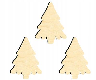 Wooden Christmas Tree Decorations Z35 3 Pcs.
