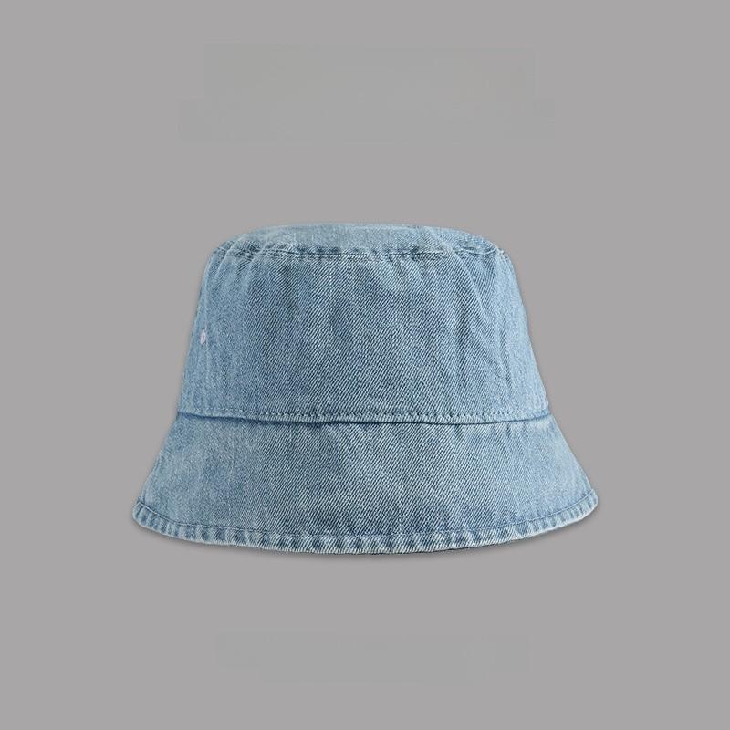 

Cowboy Denim Bucket Hat For Women Summer Sun Protection Lightweight Cotton LightBlue