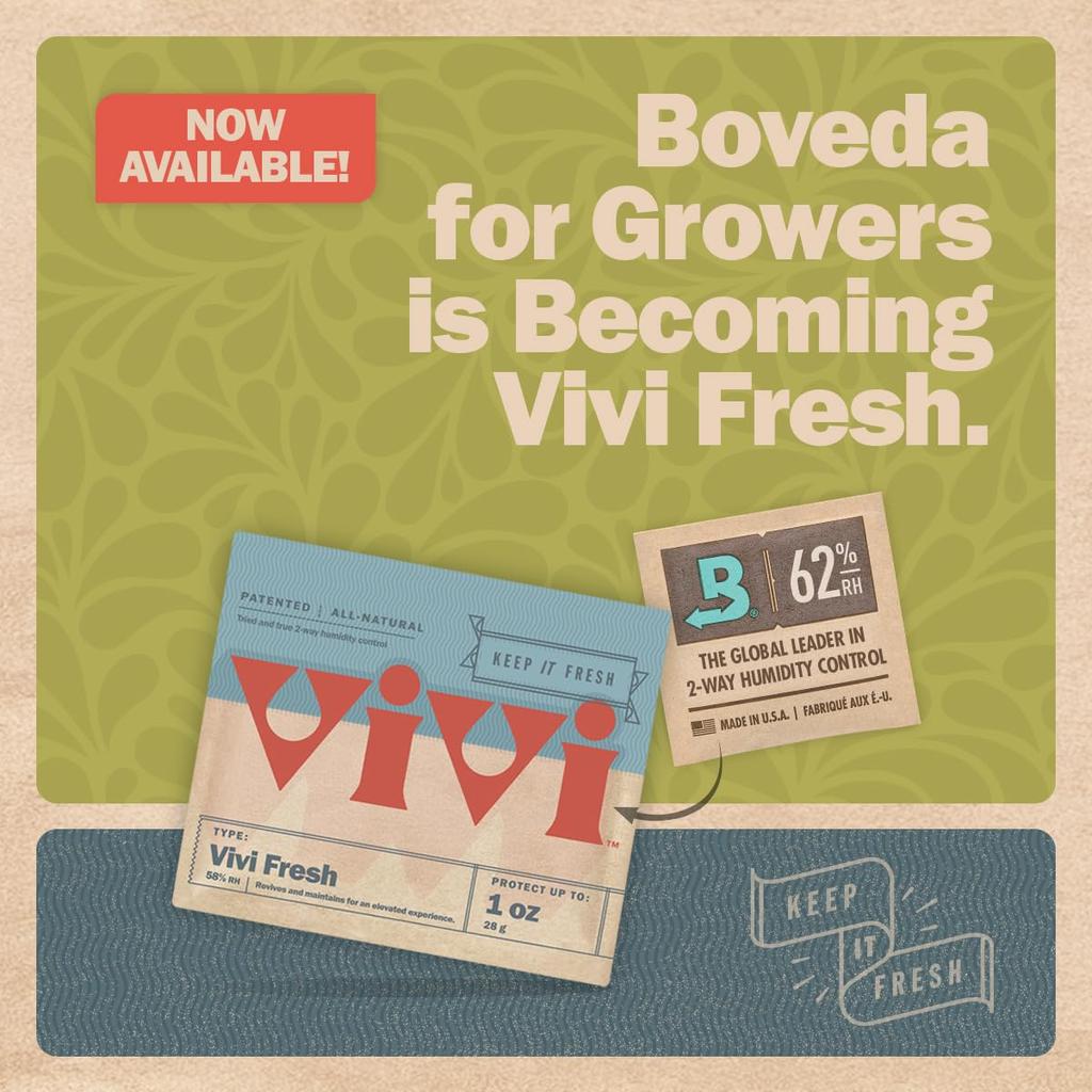 Boveda Herb Storage 62-RH 2-Way Humidity Control Size 8 Protects