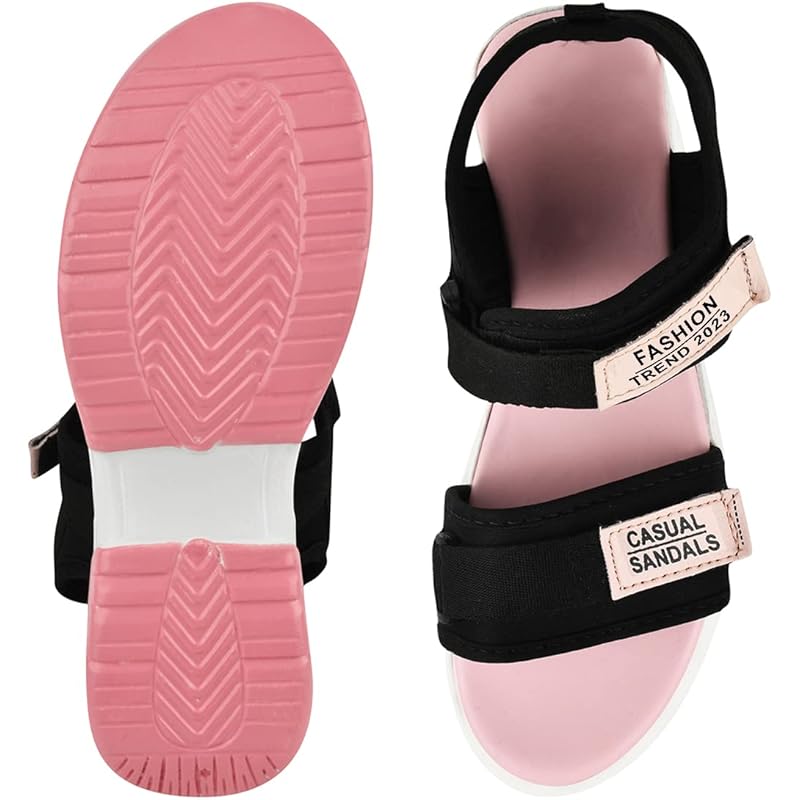

Shoetopia Lightweight Comfortable & Trendy Flatforms Pink Sandals For Women & Girls 5 UK