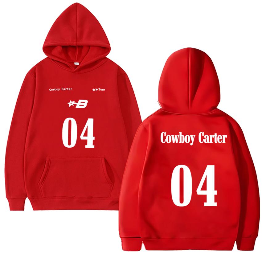 Hot Sale Beyonce Cowboy Carter Tour Printed Black Sweatshirt Unisex Harajuku Fashion Hoodie Men Women Fleece Casual Pullovers