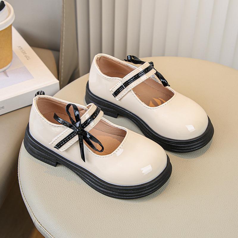 

Детская обувь весна и осень новая корейская версия Bow Girl Princess Shoes студенческие туфли маленькие черные кожаные туфли Tide 36