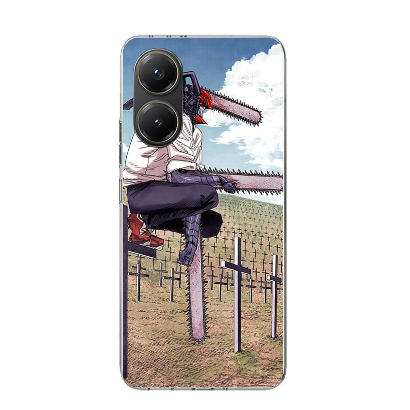 C-Chainsaw Mans Denji Phone Case For Xiaomi Poco X7 X6 X5 Pro F7 Ultra Redmi 15C 15 13 13C 12 12C 10 10A 10C 9 9A 9C 9T Cover Po