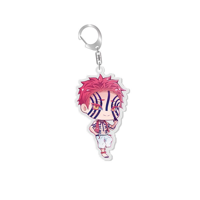 Demon Slayer Double-Sided Acrylic Keychain: Tanjiro, Nezuko, Zenitsu, Shinobu, Giyu Pendant
