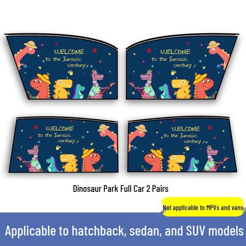 Rear Seat Blackout Sunshade Curtains for Kids