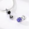 Original 925 Sterling Silver Bead Charms Dark Blue Easter Egg Pendant Fit Original Bracelet Necklace For Women DIY Jewelry Gift