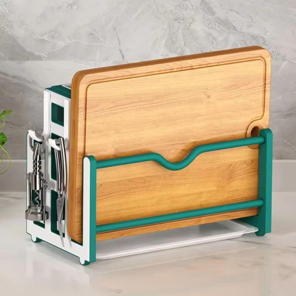 Breathable Integrated Cutlery Holder Thickened Board Pot Cover Shelf  Kitchen Use