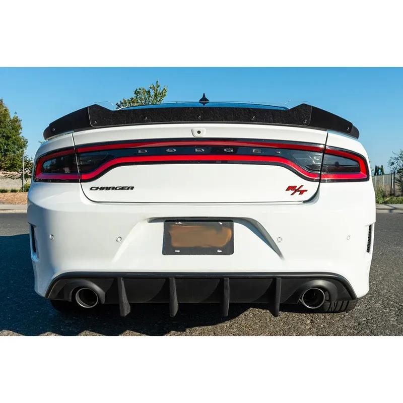 Dal 2015 al 2021 Per Dodge Charger SRT Lip Diffusore Spoiler Posteriore Splitter Inferiore Protezione Nero Lucido O Aspetto Fibra di Carbonio