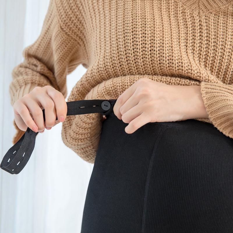 Umstands-Baumwoll-Ringel-Fleece-gefütterte Strumpfhose mit Bauchstütze