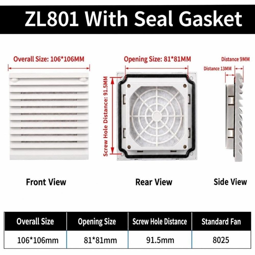 Waterproof Vent Grille ABS Fan Grille Air Ventilation System Air Vent  Fan Cooling