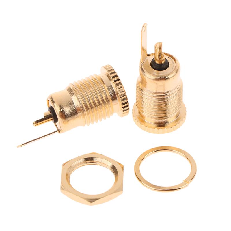 Gold-Plated 30V 10A High Current Dc Connectors 5.5X2.1Mm 5.5X2.5Mm Power Female Jack Socket Nut Panel Mount Dc Adapter Connector
