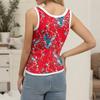 Women's Ribbed Tank Top Sleeveless Beach Printed Knit U Neck Shirt Summer Casual Tank Top