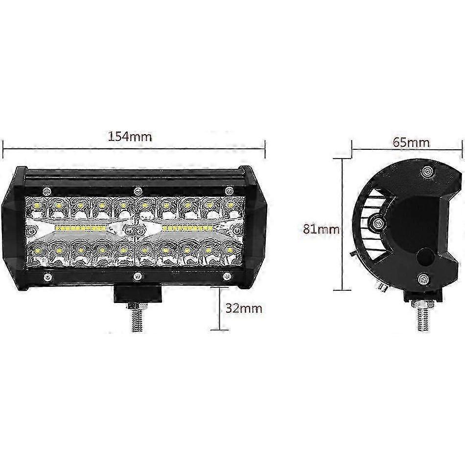 Inch 120W Spotlight Led Work Light WANYI 12V/24V Vehicle Work Light 6000K 12000LM Spot Flood COMBO LED Fog Lights (2 Pieces)