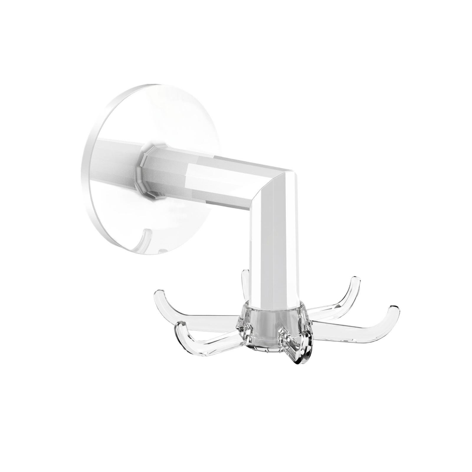 

Punch-Free Rotating Kitchen Hook Rack, Wall Mounted Utensil Hanger for Spatula Spoon Storage one size білий