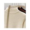 Fashion Women Knitted Bottoming Turtleneck Sweater Autumn Winter Long Sleeve Half High Collar Casual Simple Pullover Shirt Slim Fit Basic Thin Top