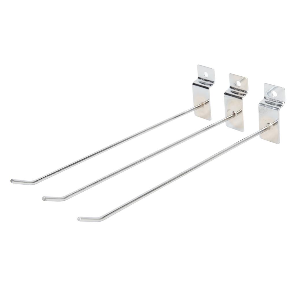 50PCS Slot Board Hook 20cm 3.3mm Aluminum Alloy Slat Wall Hanging Hook for Home Shopping Mall