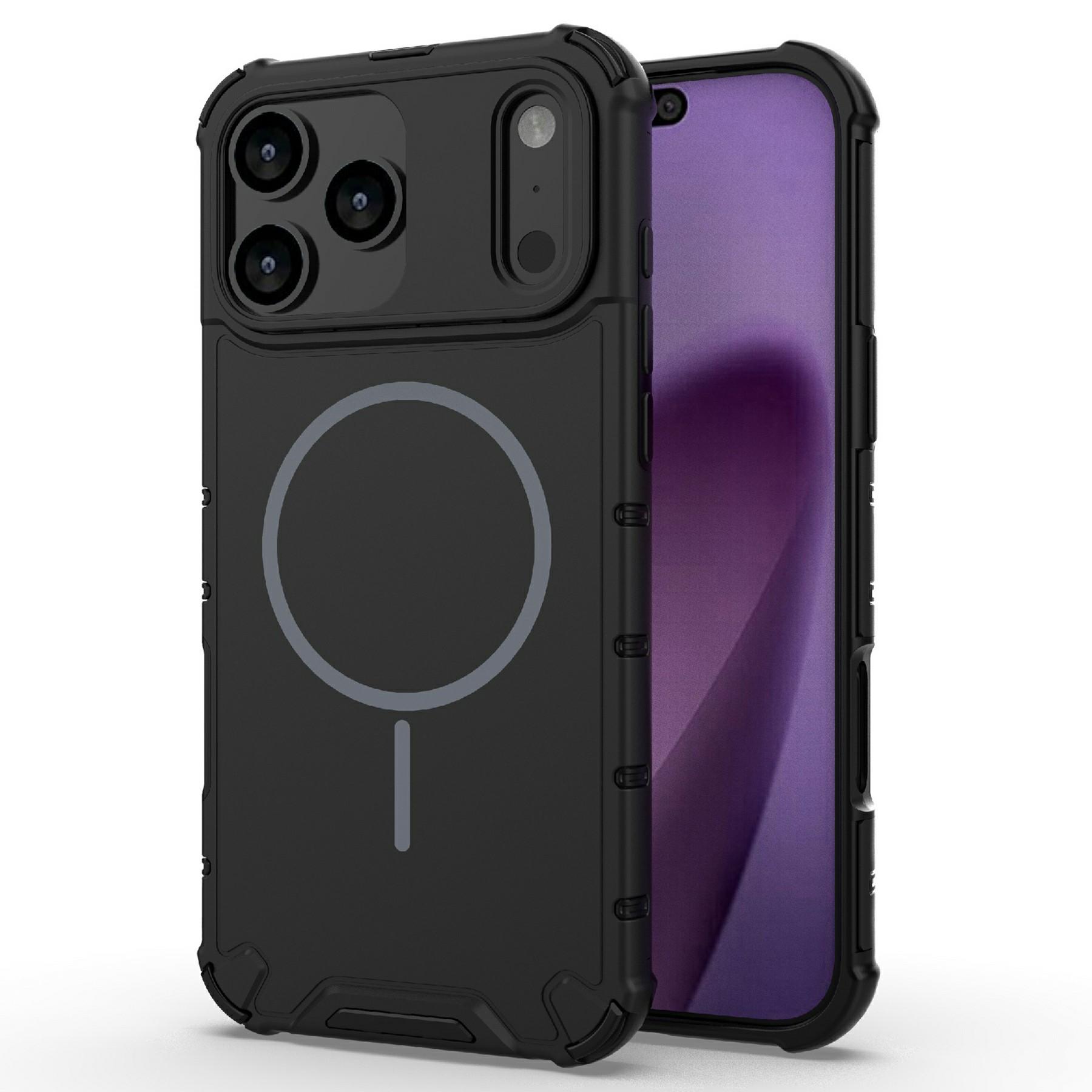 

Чохол для iPhone 17 Pro Max, сумісний з MagSafe, з гофрованою текстурою, для розсіювання тепла, TPU + PC, задня кришка телефону