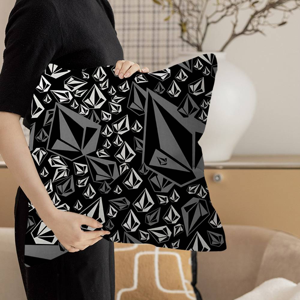 V-Volcoms LOGO Personalized Pillow Cover Kids Bedroom Wild Party Decor Pillowcase Kid Birthday Shower Gift
