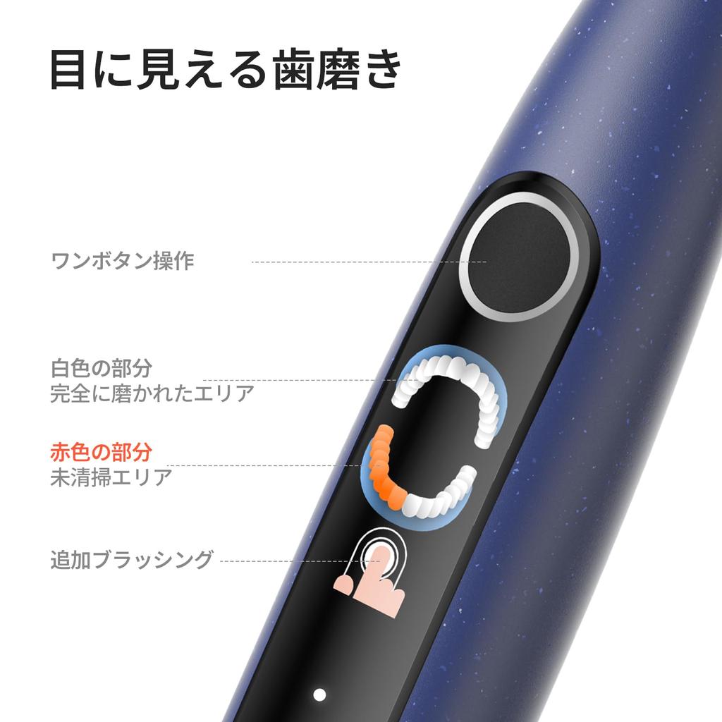 Oclean X Lite Smart Sonic Electric Toothbrush Set Large 8 Area No App 5 Lasts for 40 IPX7 Supports 3 Replacement Brush Case — Screen, Tracking,