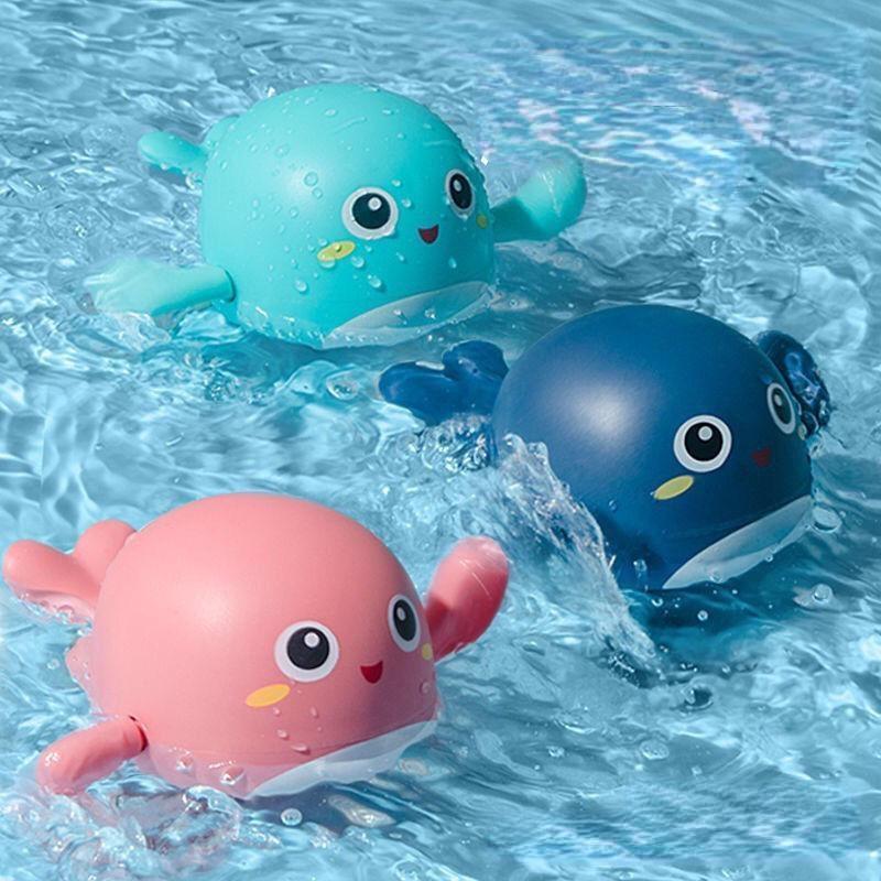 Baby Bath Toys Bathing Cute Swimming Turtle Whale Pool Beach Classic Chain Clockwork Water Toy for Kids Water Playing Toys