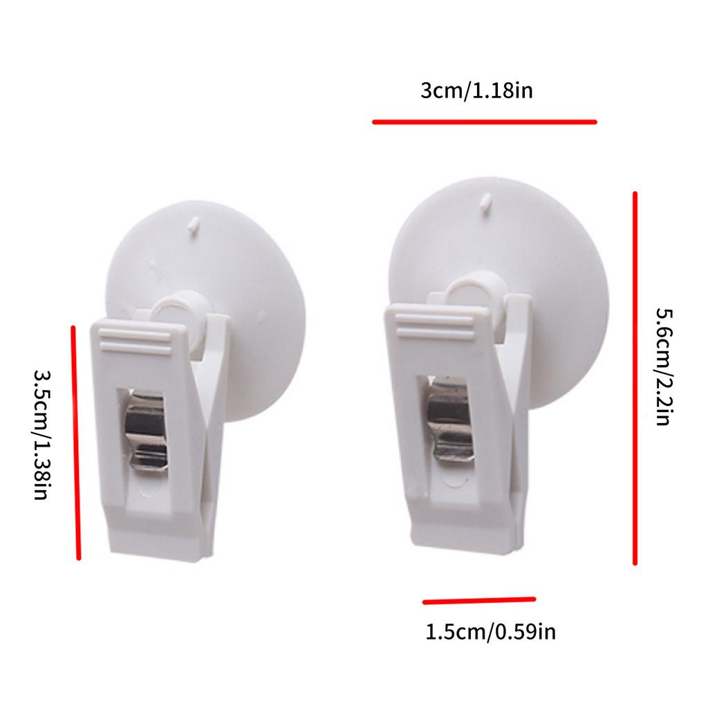 4/8Pcs Shower Curtain Clips with Suction Cup to Prevent Water Splashing Out Windproof Splash Guard Clip for Bathroom