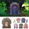 Garden Fairy Door Wooden Ornament With Creative Cottage Style For Indoor Landscape Display