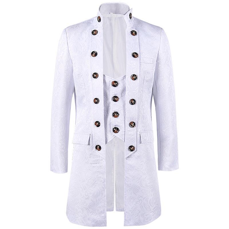 Halloween Herenjas Amazon Steampunk Vintage Opstaande Kraag Jas
