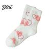 Cozy Indoor Thermal Socks Coral Fleece for Women Soft Crew with Non-Binding Warm Sleeping Cold Feet Top Fuzzy Sleep Cute Prints Autumn Winter Plush