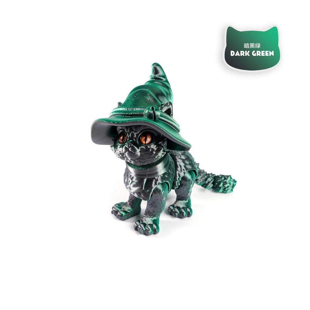 3D Printed Magic Cat Animals Toys Realistic Hairless Figurine Articulated Cat Fidget Toy for Cat Lover Collector Home Decoration