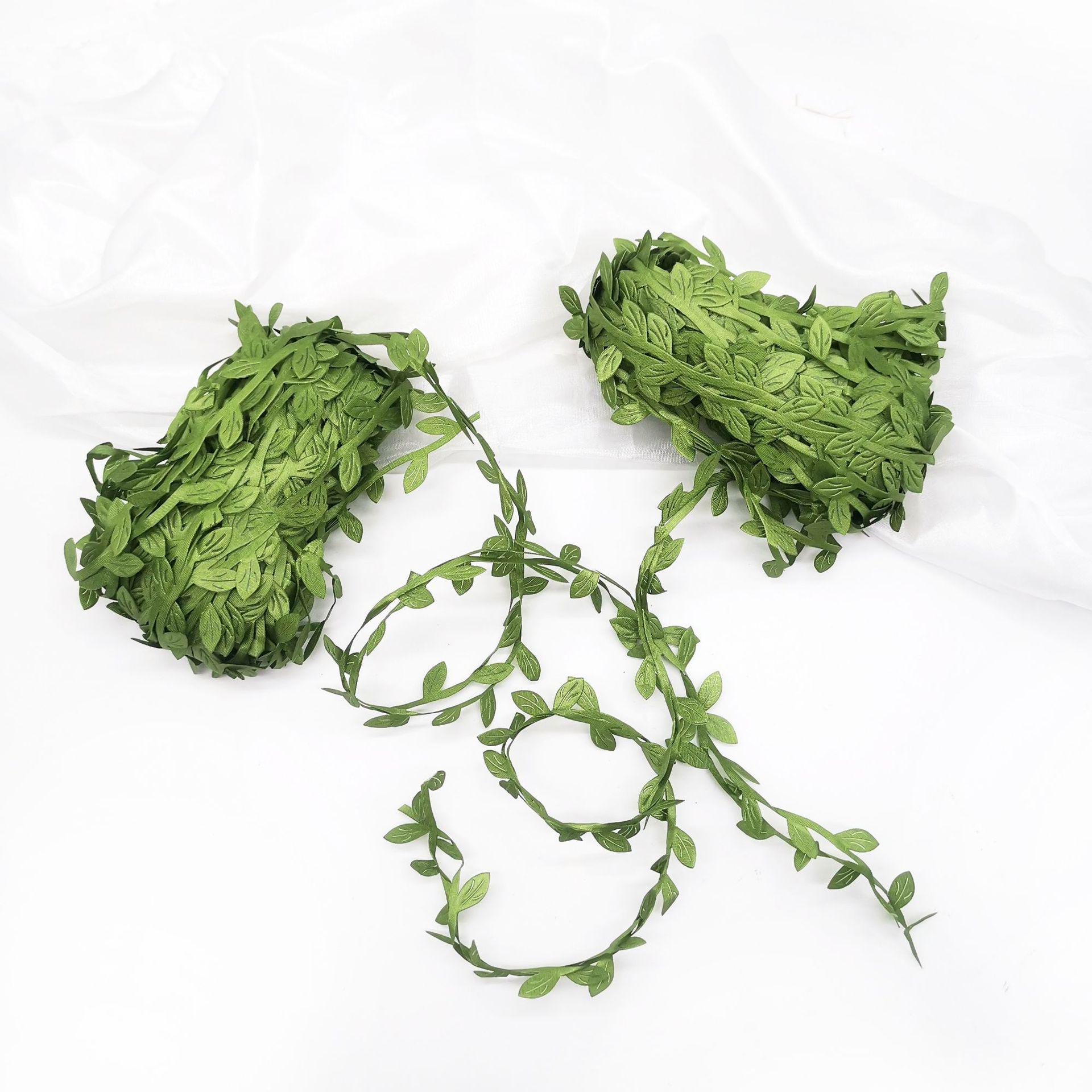 

20m Green Vine Willow Leaf Wreath DIY Decoration with Lights 10 meters/roll зелёный