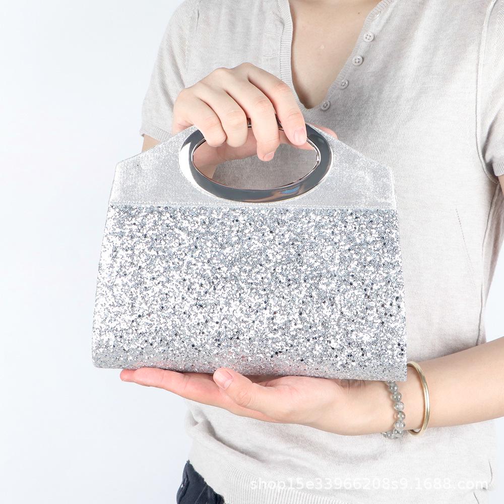 In-Stock Sparkling Diamond Crossbody Handbag - Perfect for Weddings and Evening Wear in European and American Styles.