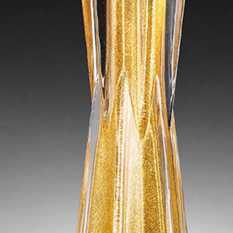 Customized Wine Glass Shape Coloured Glaze Crystal Trophy, Excellent Staff, Company Annual Meeting Awards, Home Decorations, 1Pc