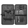 In Stock 18-Piece Black Stainless Steel Manicure Set with Clippers and Cuticle Nipper